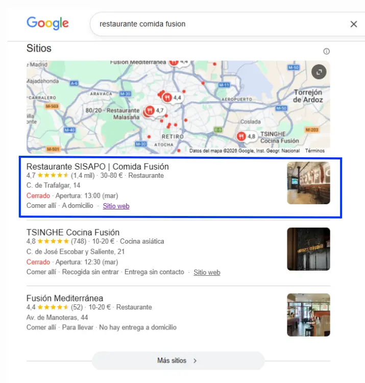 SEO restaurante